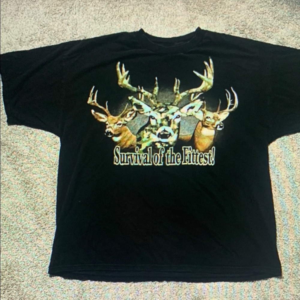 Black Graphic Tee - Survival of the Fittest